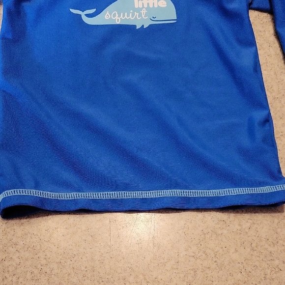 Target Brand Blue "Little Squirt" Kids Swim Shirt SIZE 6-9 Months - Picture 5 of 5